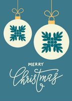 Blue Quilt Ornaments Notecard