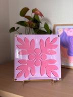 Purple on Pink Kuiki Wall Art (PREORDER)