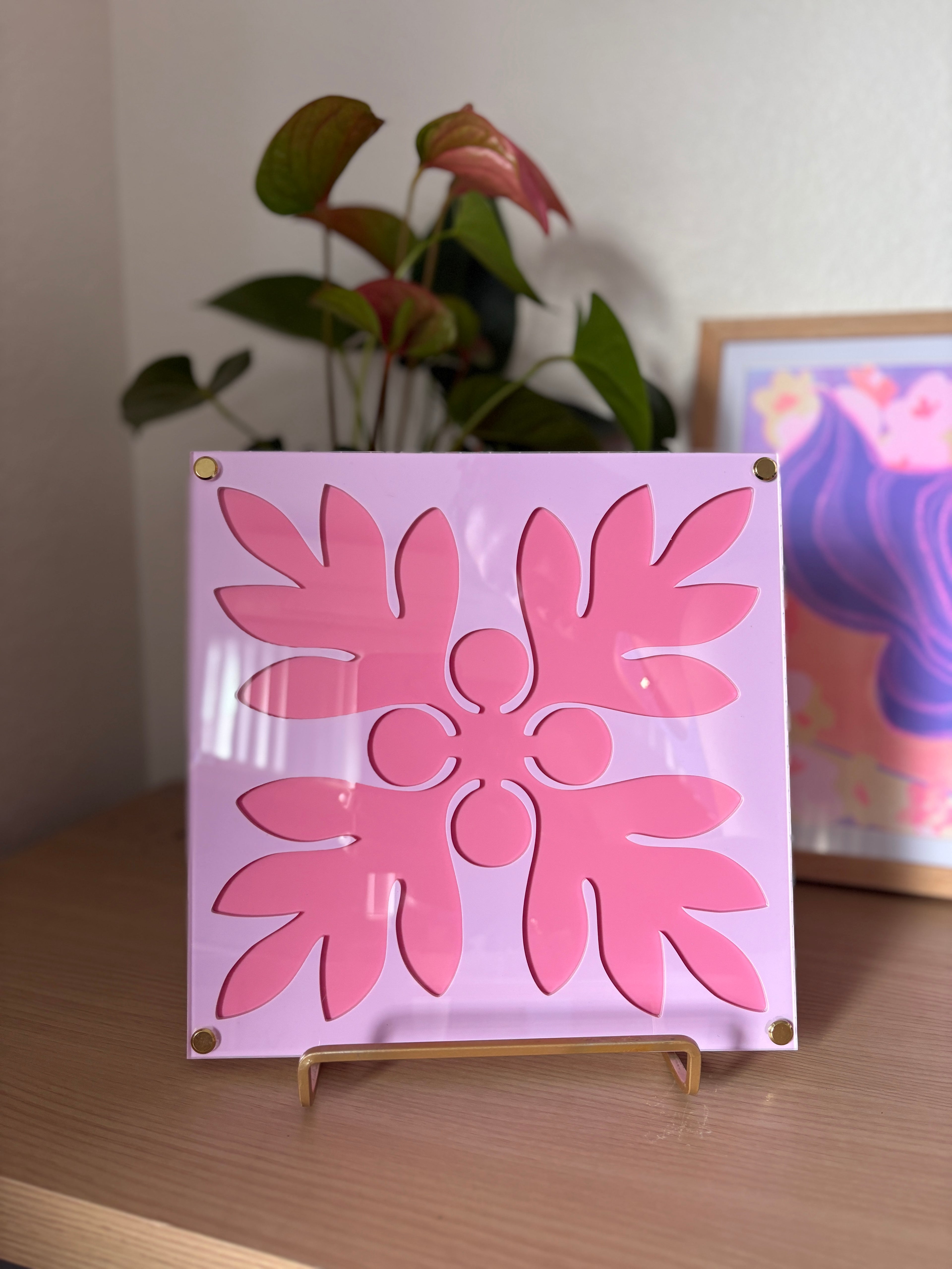 Purple on Pink Kuiki Wall Art (PREORDER)
