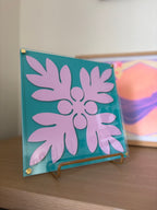 Purple on Teal Kuiki Wall Art (PREORDER)