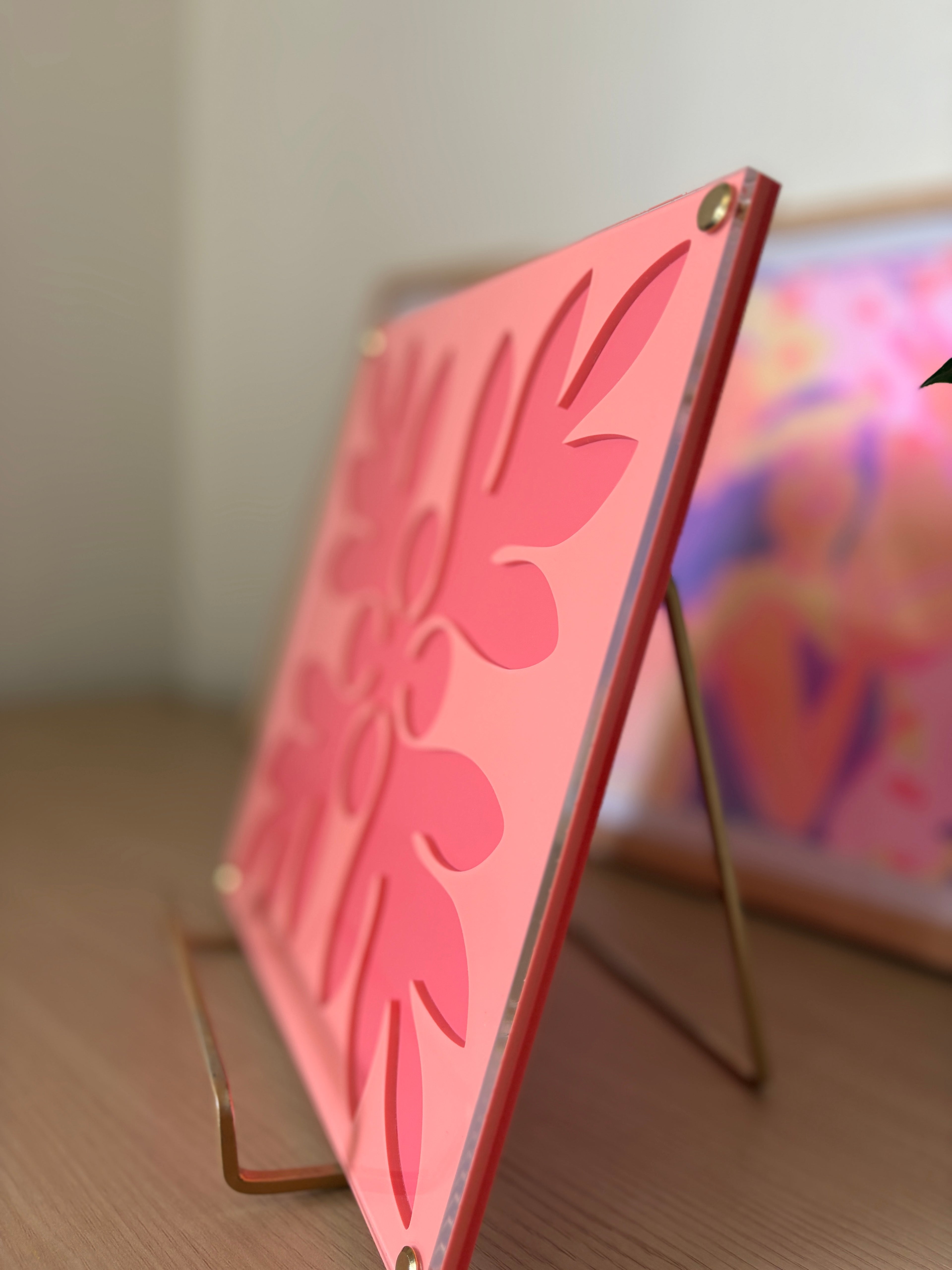 Coral Tonal Kuiki Wall Art (PREORDER)