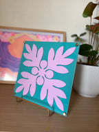 Purple on Teal Kuiki Wall Art (PREORDER)