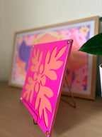 Pink on Orange Kuiki Wall Art (PREORDER)