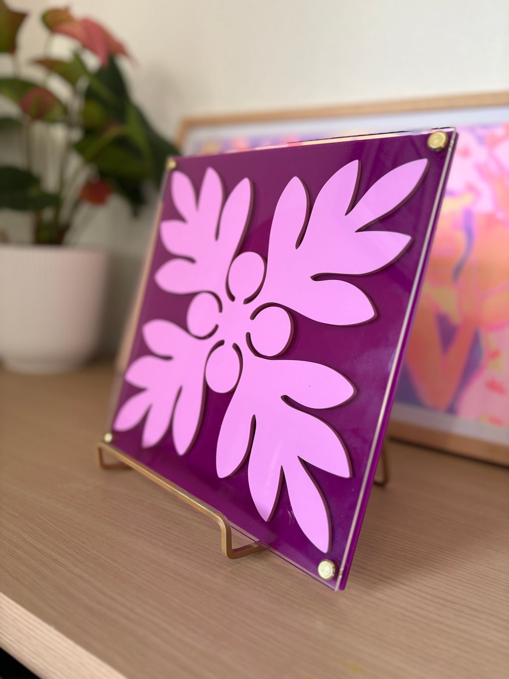 Purple Tonal Kuiki Wall Art (PREORDER)