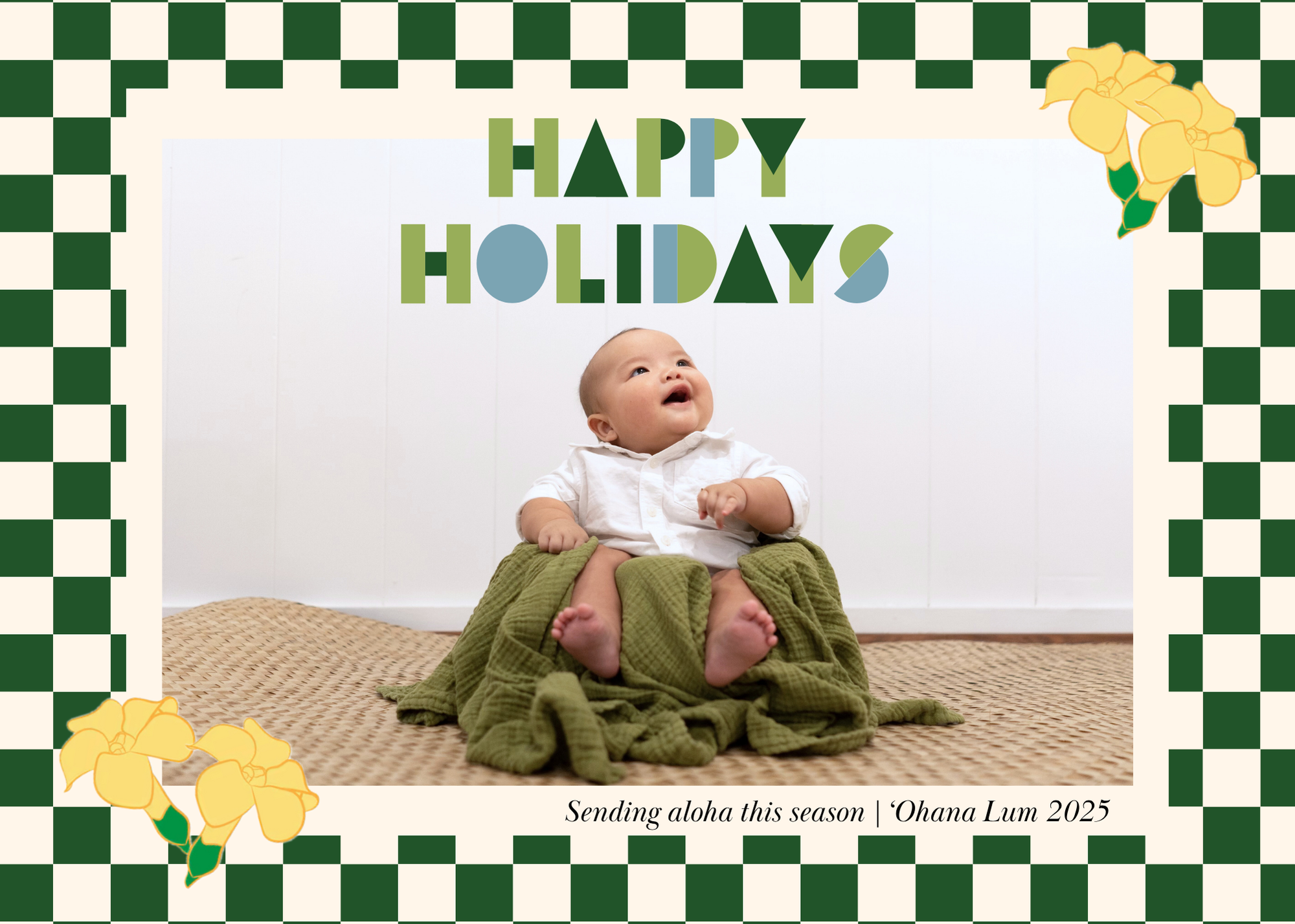 Forest Green Checkers & Pua